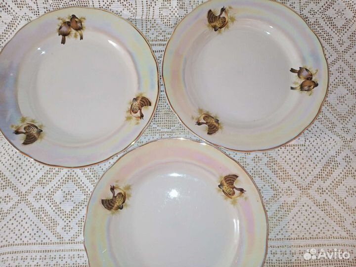 Тарелочки Коростень фарфор СССР