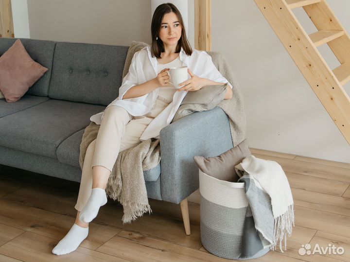 Корзина для белья из хлопка новая. Отправка за 24ч