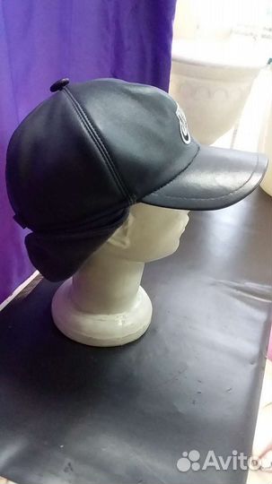Мужская кожаная кепка