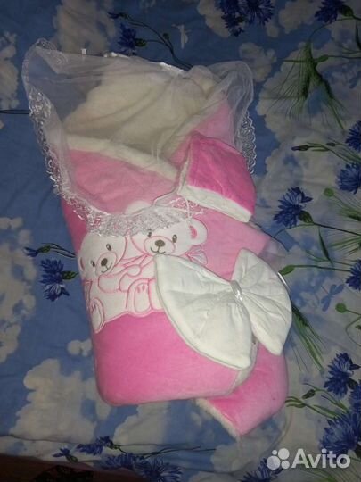 Конверт на выписку для девочки осень зима