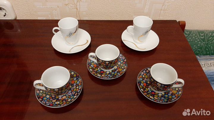 Кофейная пара, чашка и блюдце