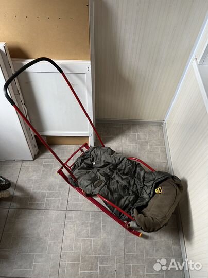 Детские санки с тёплым конвертом