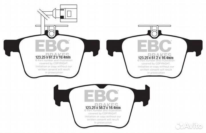 Колодки задние EBC dp52295ndx Audi RS3 ttrs RSQ3