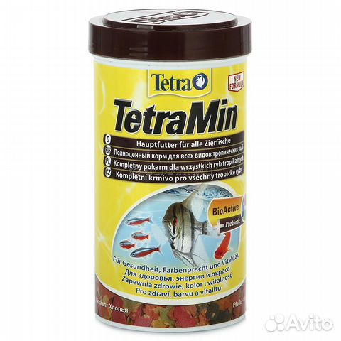 Tetra Min 500мл Корм для всех видов рыб в виде хлопьев