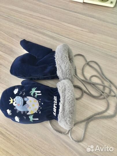 Варежки зимние детские 2 пары