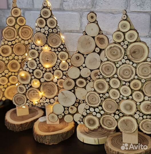 Эко ёлочка из спилов