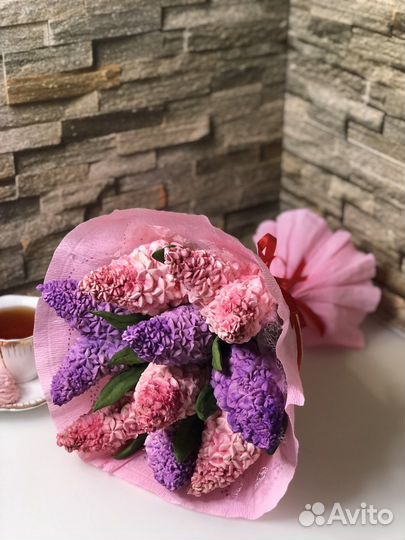 Зефирный букет пионов