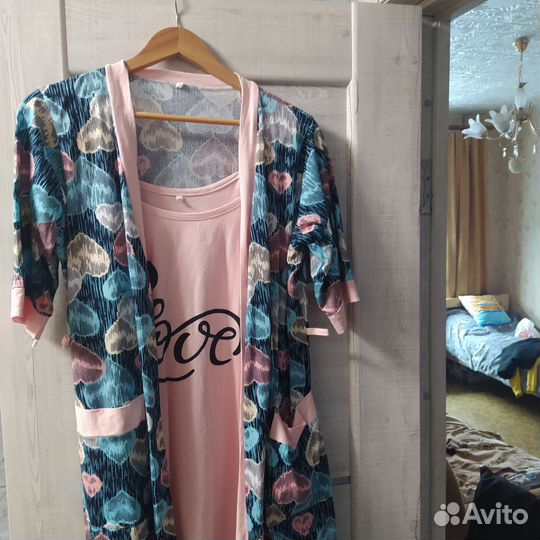 Халат+ сорочка р 48