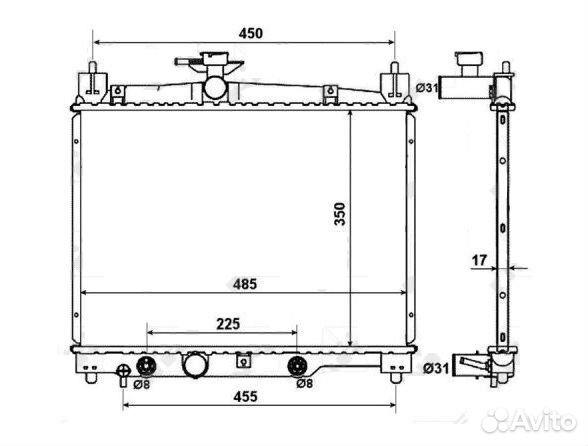 Радиатор охлаждения Toyota Yaris SCP10 1640023140