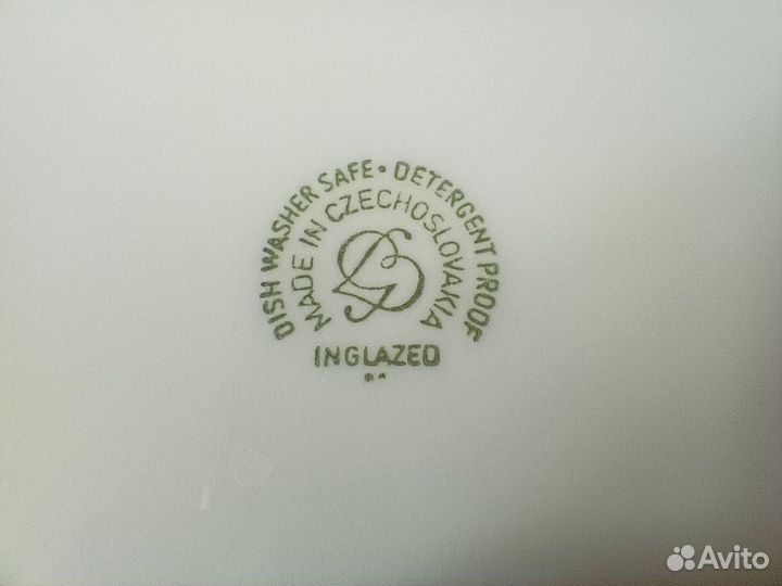 Новые большие тарелки Чехия Набор 6 шт