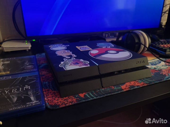 PS4 FAT + PS Camera + игры