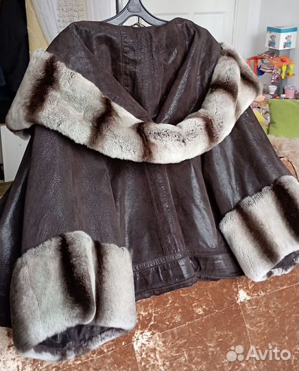 Куртка кожа + шиншилла (48-50-52)