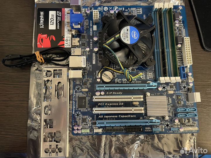 Материнская плата LGA 1155 + i5-3340 + озу + SSD