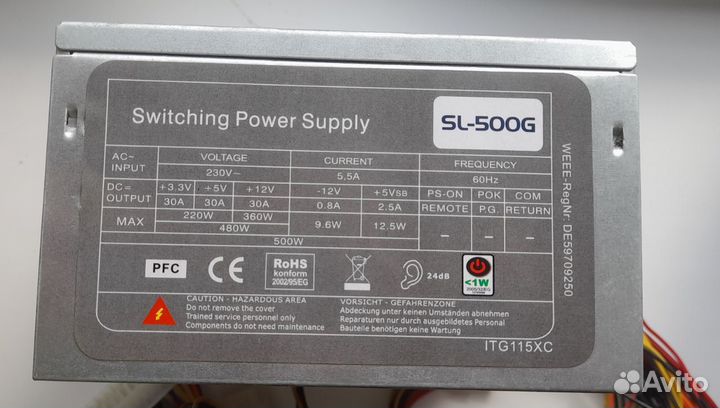 Блок питания для пк 500w