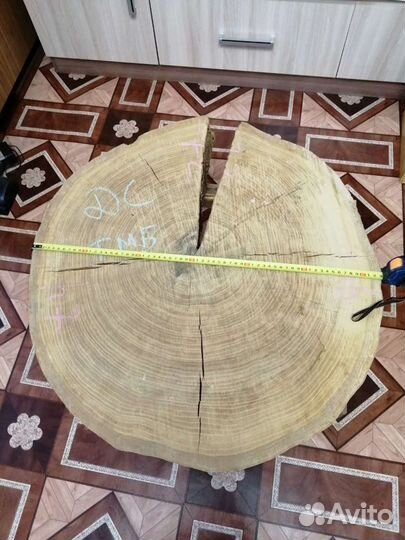 Торцевой спил дуба под заливку смолой