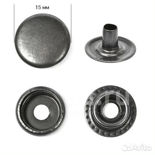 Кнопка сталь Strong №61 (О-образная) 15мм
