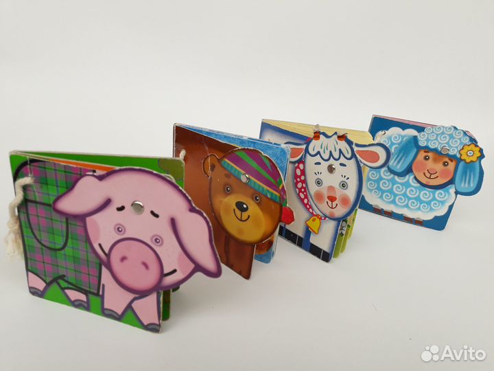 Книжки игрушки для маленьких комплектом 4 шт