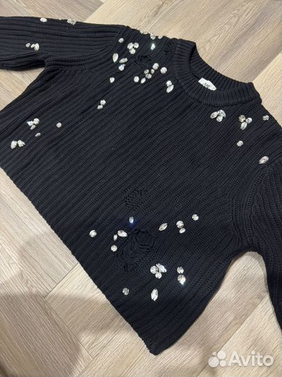 Свитер укороченый гранж lime