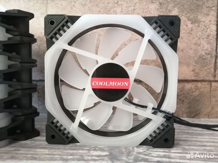 Комплект вентиляторов argb Coolmoon 6шт