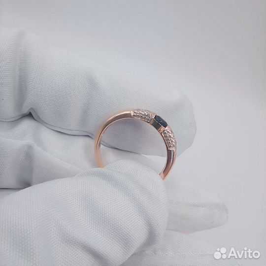 Золотое кольцо, сапфир, 16,5р-р