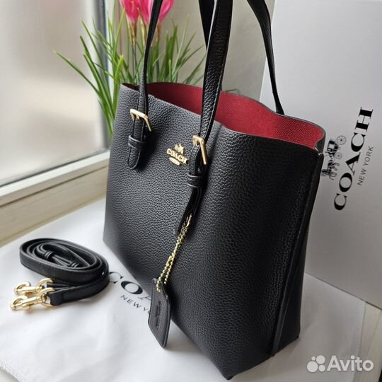 Сумка новая Coach Mollie Tote 25 люкс чёрная