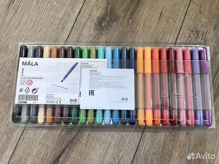 Фломастеры ikea.Новые 24шт