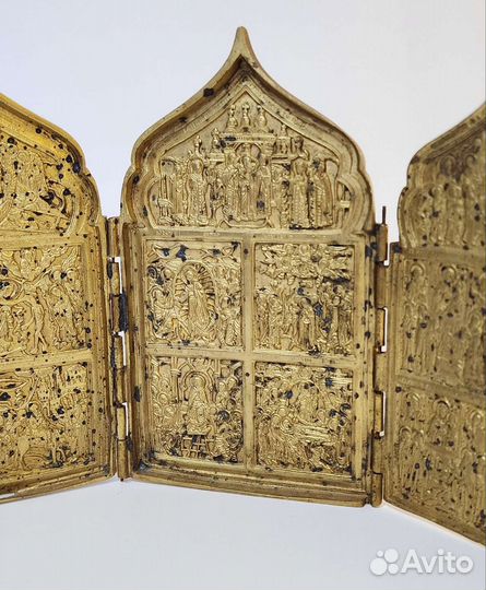 Икона складень 19 век