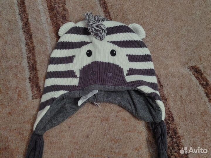 Детская Забавная Шапка-Зебра 6-12 мес