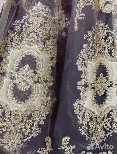 Тюль итальянская бренд brilliant,комбинированная б