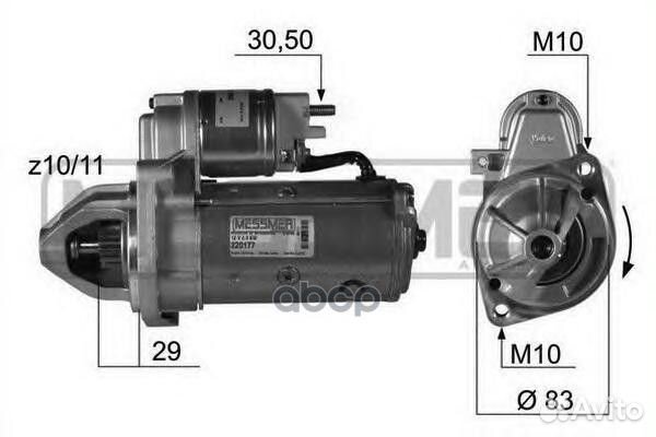 Стартер mercedes sprinter 96-06 220177 Era