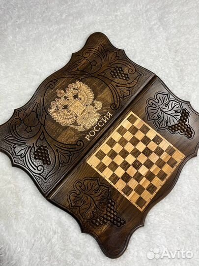 Нарды резные ручной работы из ореха 