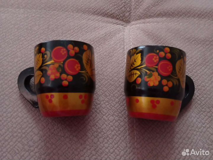 Хохлома,ваза цветное стекло ссср, корзинка