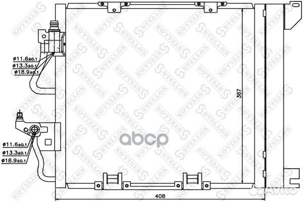 Радиатор конд Opel Astra 1.7CDTi 04 10-45195-SX