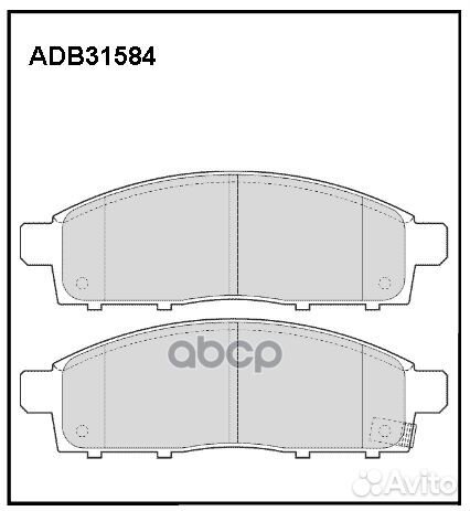 Колодки тормозные дисковые перед ADB31584 A