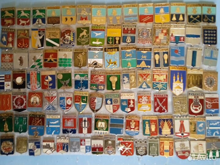 Значки гербы городов