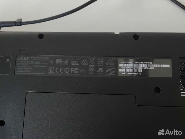 Ноутбук acer es1-732-p3zg