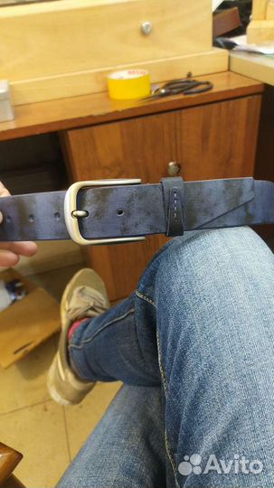 Мужской кожаный ремень ручной работы
