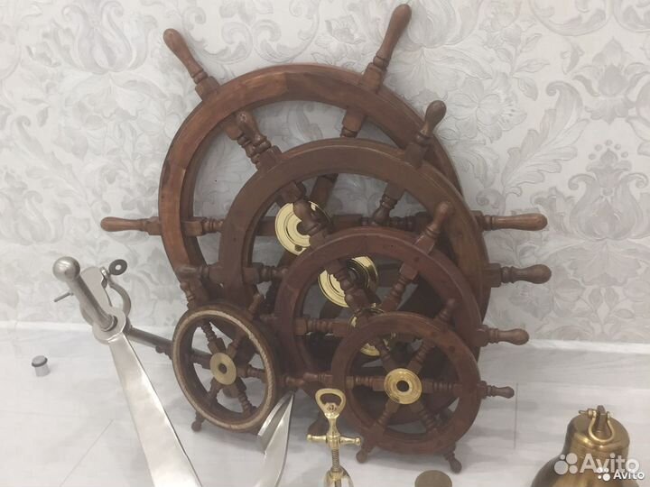 Колокольчик Рында цельнолитая Штурвалы Якоря и др