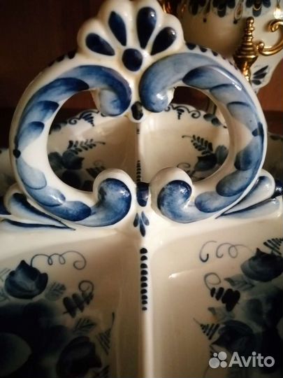 Менажница фарфор ручная роспись