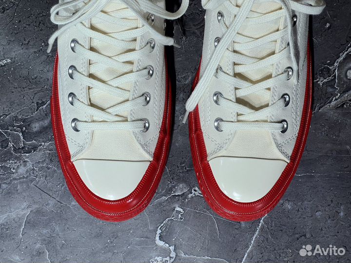 Кеды Converse x CDG Chuck Taylor Hi Red Sole