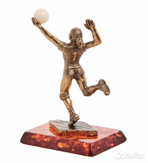 Фигурка Волейболистка (латунь, янтарь) A2163849