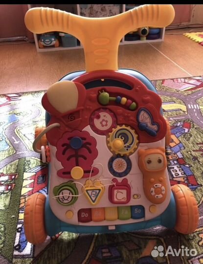 Ходунки каталка happy baby с развивающим центром