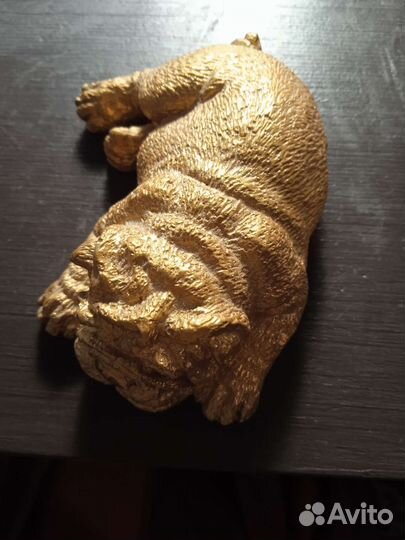 Сувенир собачка 8.5 см в подарок кольцо из бисера