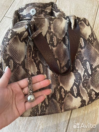 Сумка кожаная рептилия и туфли 39 Tamaris