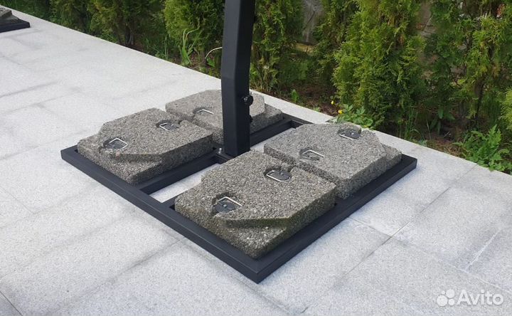 Зонты для бассейнов 3х3, 4x4 с боковой опорой