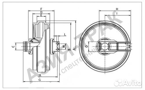 Колесо направляющее (ленивец) CAT 307