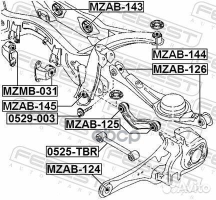 Сайлентблок подушки дифференциала Mazda CX-9 TB