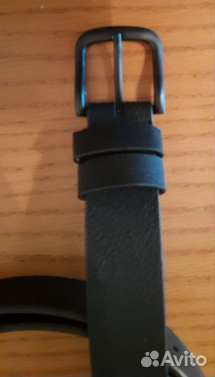 Мужской кожанный ремень черный