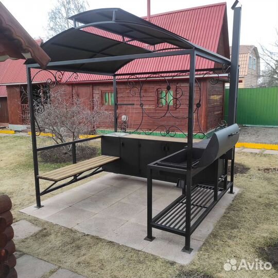 Мангал с крышей