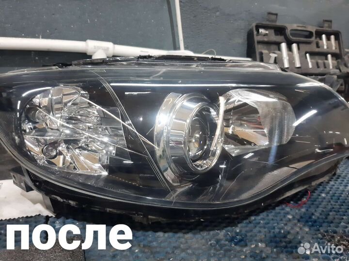 Ремонт автомобильных фар установка линз